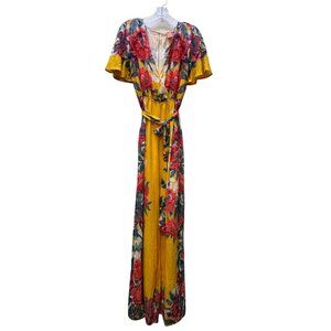 NWT Flying Tomato Floral Print Jumpsuit With Belt M